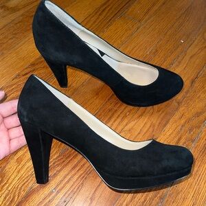 Adrienne Vittadini Black Suede Block Heel